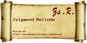Zsigmond Relinda névjegykártya
